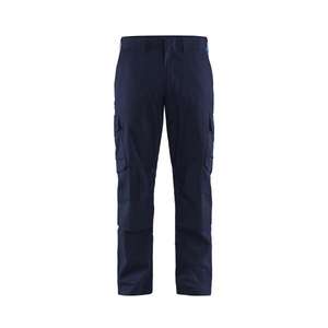 BLAKLADER - 144818328985C150 Pantalon d'industrie stretch avec poches genouillères Pantalon de travail bleu marine/bleu bleuet - Product Image 1