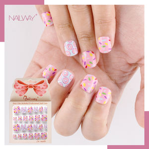 24pcs colorido lindo <span class=keywords><strong>uñas</strong></span> cortas niños falsas <span class=keywords><strong>uñas</strong></span> con recubrimiento mate chicas, <span class=keywords><strong>uñas</strong></span> <span class=keywords><strong>postizas</strong></span>, pulse en <span class=keywords><strong>uñas</strong></span>, con <span class=keywords><strong>pegamento</strong></span> - Product Image 2