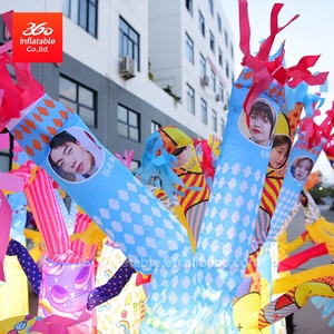 Ballerino gonfiabile pubblicitario dell'aria con il ballerino variopinto gonfiabile alto del cielo dell'aria del ventilatore 2m della luce principale <span class=keywords><strong>da</strong></span> vendere - Product Image 3