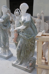 Taille réelle grand quatre saisons jardin dame sculpture marbre Figure Sculpture pierre humaine Statue féminine pour jardin décor extérieur - Product Image 5