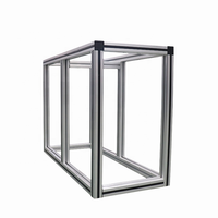 Grosir disesuaikan kerangka logam Anodized Alloy lemari kabinet bingkai Aluminium T Slot ekstrusi profil etalase Kasus