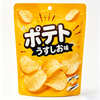Op maat bedrukte, hersluitbare plastic zakken voor aardappel- en bananenchips, staande pouch verpakking voor gedroogd fruit en chips