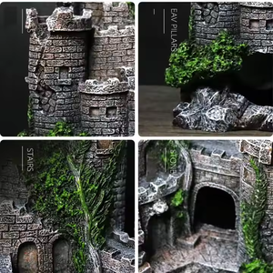 <span class=keywords><strong>Castillo</strong></span> de resina para acuario, casa oculta de plástico para peces Betta, camarones, Tortuga, para <span class=keywords><strong>cueva</strong></span> de piedra, escondite, accesorios para peceras - Product Image 3