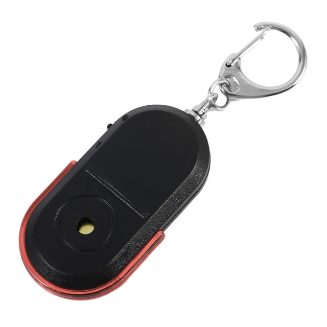 Anti-lost Whistle Sound With LED Light Sensor Keyring Smart Alarm Key Locator Key Finder Intelligent Voice Control Keychain