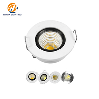 Projecteur de plafond à Led COB 3w, Design créatif encastré, rond et réglable en aluminium