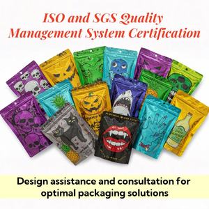 Sacs en mylar refermables à fermeture éclair à trois côtés en aluminium imprimé personnalisé de 3,5 g, résistants aux odeurs, pour le stockage et l'emballage des bonbons et des aliments - Product Image 3