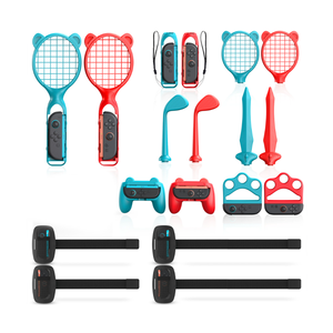 Ensemble de 14 accessoires de sport pour manettes Nintendo Switch 2/Switch2 : <span class=keywords><strong>Raquette</strong></span> de tennis, <span class=keywords><strong>Volant</strong></span> de course, Club de golf, Poignées de sabres - Product Image 2
