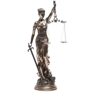 Lawyer's Office Judicial Fairness Justice and Legal Balance Bronze Goddess Themis Sculpture