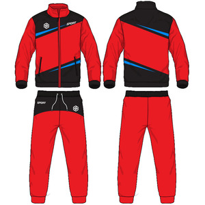 Veste et pantalon de sport noir et bleu avec impression par sublimation complète Survêtement d'entraînement de <span class=keywords><strong>football</strong></span> Survêtement de jogging pour <span class=keywords><strong>homme</strong></span> - Product Image 4