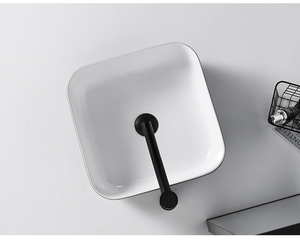 KD-02CBC <span class=keywords><strong>Lavabo</strong></span> da Appoggio in Ceramica di Alta Qualità, Design Bianco e Nero, Stile Moderno per Hotel di Lusso - Product Image 3