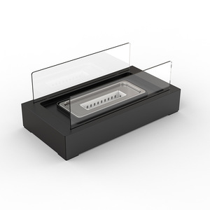 Portable Indoor Alcohol Fireplace Rectangular Tabletop Stove 35x18x14.5cm Smokeless Windproof Heating Freestanding - Product Image 2