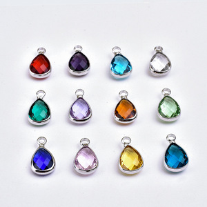 Fanyue <span class=keywords><strong>2024</strong></span> Am gran oferta oro 12 meses cumpleaños piedra cristal cobre gota colgante para joyería collar pulsera - Product Image 3