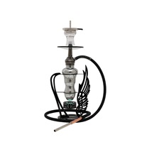 Chicha arabe portable 55 cm à tube unique en acier inoxydable avec accessoires de fumée – Vente en gros directe usine
