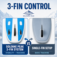Planche de paddle gonflable OEM personnalisée avec logo, 11 pieds, 34 pouces de large, polyvalente
