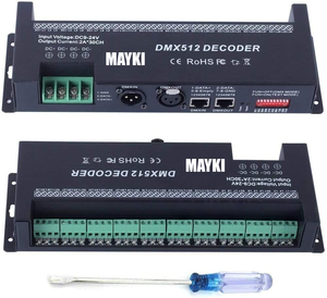 Controlador de Luces LED RGB de 30 Canales, DC9V-24V, 2A/CH, DMX 512, Decodificador LED - Product Image 1