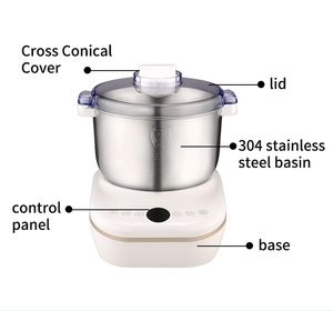 Proveedor Chino de Máquinas Mezcladoras de Masa para el Hogar de Bajo Ruido, Mezcladora de Alimentos, Mezcladora de Masa para Galletas, Mezcladora de Masa Alemana, Proveedor Chino de Bajo Ruido - Product Image 4