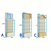 Présentoir en bois pour magasin de bébé pour couches biberons sucettes avec porte-étiquettes