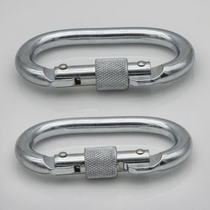Gancio moschettone personalizzato JENSAN Chrome 23KN con blocco a vite per paracadute/lavoro aereo - Product Image 5