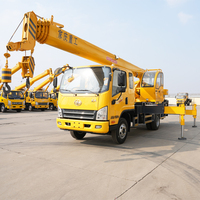 Camion-grue mobile FAW Jiefang de marque JQCM, neuf, 5 tonnes, 8 tonnes, avec télécommande, grue à bras télescopique