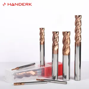 HANDERK Customized 2/3/4 Flute Roughing End Mill Set Hrc55/65 Rough Milling Cutter For CNC Tool