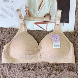 Nouveau sous-vêtement féminin Floral grande taille <span class=keywords><strong>gros</strong></span> buste poitrine Push up respirant soutien-gorge sous-vêtement sans fil - Product Image 2