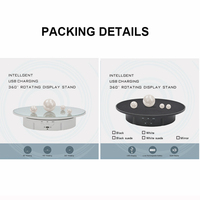 Présentoir Rotatif Électrique en Gros avec Miroir, Plateau Tournant à 360 Degrés pour Bijoux, Présentoir Rotatif Électrique Rechargeable