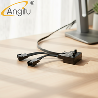 Angitu Super Short 5cm CPU Cooling Fan Adapter Male to Female PWM 4Pin Fan Extension Splitter Cable