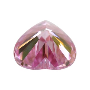 Anillo con Piedra Suelta <span class=keywords><strong>de</strong></span> Moissanita Rosa en Forma <span class=keywords><strong>de</strong></span> Corazón, Creada en Laboratorio, para Joyería, Tamaños 3*3mm/3.<span class=keywords><strong>5</strong></span>*3.5mm/4*4mm, 10-50 <span class=keywords><strong>Puntos</strong></span>, Certificación CAL - Product Image 2