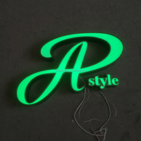 Lettre 3d acrylique personnalisée découpée au laser enseigne lumineuse LED lettrage de l'alphabet en acrylique enseigne LED 3d