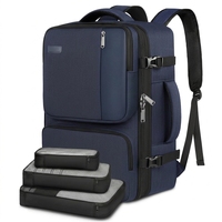 Sac à dos de voyage pour articles personnels pour les compagnies aériennes, extensible, bagage à main avec cubes de rangement, approuvé par la TSA, sac résistant à l'eau pour hommes et femmes