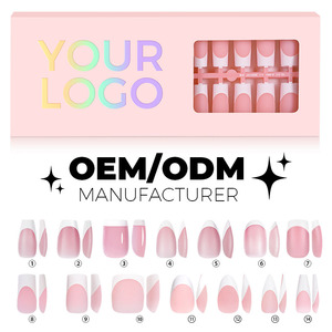 Uñas Postizas Aillsa OEM ODM con Punta Francesa, Serie de Color Rosa Claro, Formas Cuadradas y Coffin para Uso en Dedos - Product Image 2