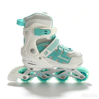 Patins à roulettes d'extérieur vert herbe pastel avec 4 roues en PU pour protéger les chaussures et assurer la sécurité des patineurs