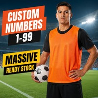 Maillots d'entraînement d'équipe de haute qualité, gilets en mesh légers pour académie de football professionnelle