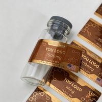 Autocollants en rouleau en PP imperméables de haute qualité pour la vente en gros, étiquettes personnalisées de petite taille pour les produits cosmétiques et de beauté à base de peptides