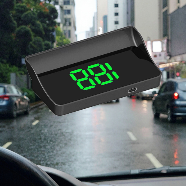 Factory Direct Sales W1 GPS HUD Car Head up Display with USB Type-C KM MPH Speedometer Windshield Gauge for All Cars