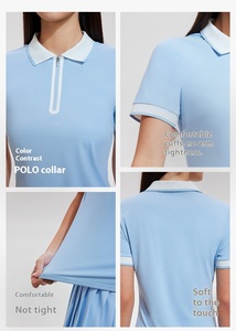 Camiseta Deportiva de Manga Corta para Mujer, Transpirable, Personalizada, Sublimada, de Alta Calidad, para Tenis - Product Image 5