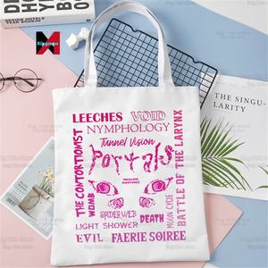 Melanie Martinez femmes pliable toile sac à bandoulière fourre-tout Eco portails chanteur musique sac à provisions toile sac fourre-tout décontracté sac à main - Product Image 4