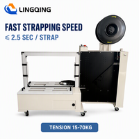 Machine de cerclage automatique G004 de type arche à table basse pour sangles PP, cerclage de cartons pour ligne logistique d'entrepôt