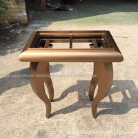 Table basse carrée moderne sur mesure, surface en pierre, structure en acier inoxydable pour salon, meubles de maison