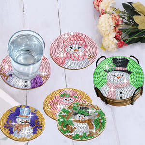 Kit de dessous-de-verre en diamant DIY, 8 pièces, antidérapant, avec strass à couverture complète, pour la décoration intérieure - Product Image 4