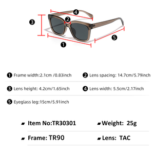 Trendy Tr90 Polarized <b>Sunglasses</b> Manufacturer 2026 <b>Sunglasses</b> Custom Design Vintage Square <b>Sunglasses</b> - Product Image 5