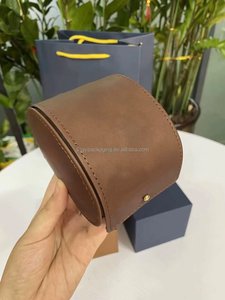 Factory Direct Luxury Brown 1-Slot Roll <b>Watch</b> Box,Travel Portable <b>Watch</b> <b>Case</b> with Custom Logo,High Quality Brand <b>Watch</b> Box - Product Image 2