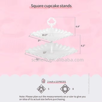 Juego de Soportes para Pastel de Metal Modernos de Alta Calidad, 10 Piezas, Soporte para Pastel de 2 y 3 Niveles, 4 Bandejas para Aperitivos, para Fiestas de Cumpleaños, Baby Shower, Despedidas de Soltera