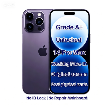 Wholesale Used for 14 Pro Max Deep Purple 128GB 5G A16 Bionic Face ID High Quality Global Unlocked Bulk
