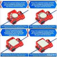 Boîte de distribution d'aérosol thermique à grande capacité (10g-40g) pour dispositif d'extinction automatique d'incendie, type rail, avec autocollant