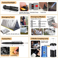 Professionnel 250 pièces voyage trousse de premiers soins en plein air d'urgence multifonction Camping pelle pliante Kit de survie