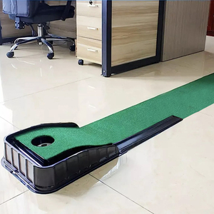 Tapis de putting de <span class=keywords><strong>golf</strong></span> portable de 2,2 m avec système de retour automatique de balle - Tapis d'entraînement extérieur avec herbe réaliste, aide à l'entraînement au <span class=keywords><strong>golf</strong></span> - Product Image 6