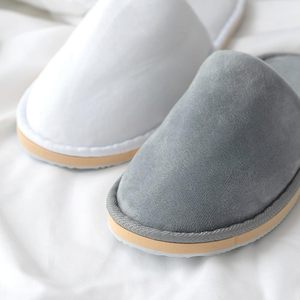 Manufacturer Low Priced Hotel <b>Slippers</b> Non Slip Sole Soft Eva Material OEM Customized Logo White Fabric Color for Men Women - Product Image 3