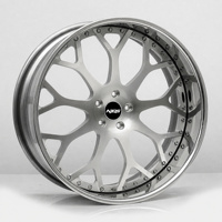 Jantes forgées NJQS 2 pièces Stance 22 24 26 pouces 5x114.3 5x120 à lèvre polie et déporté profond pour BMW Chevy Corvette C8 Nissan GTR