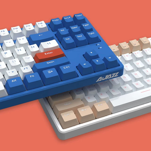 Ajazz AK871 Dual Mode Keyboard 2.4G  Hot Swappable Ergonomic Design Mechanical Gaming Keyboard